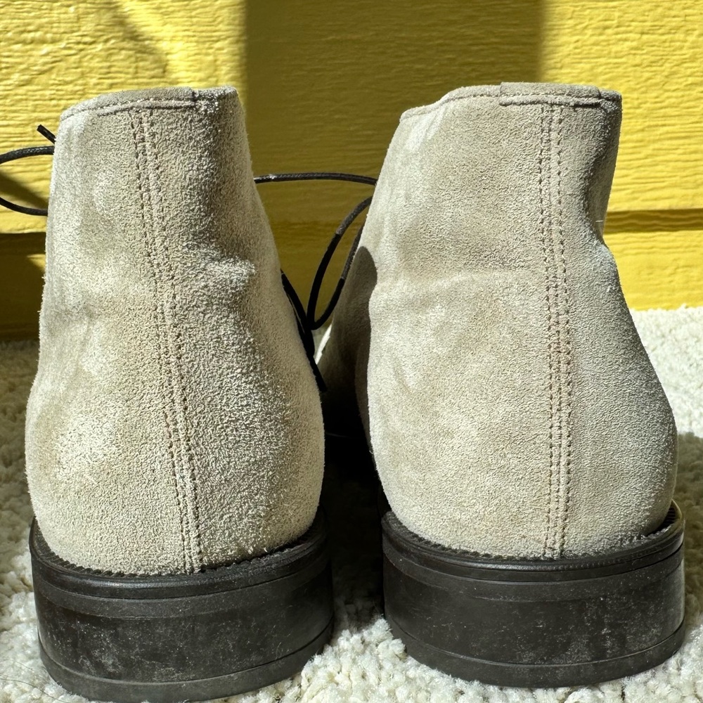 Men's Brooks Brothers Suede Chukka Boots - Gray/Khaki - Picture 5 of 8